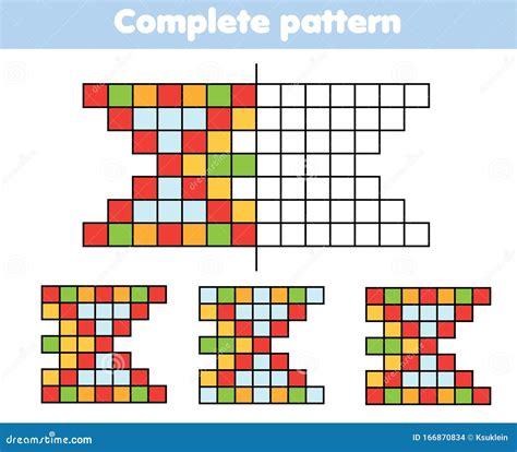 Find Missing Part And Complete Pattern Puzzle Educational Game For