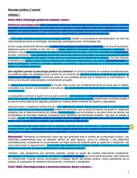 Parcial Juridica Resumen Jur Dica Parcial Unidad Ficha