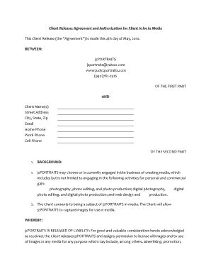 Fillable Online Client Release Agreement And Authorization For Client