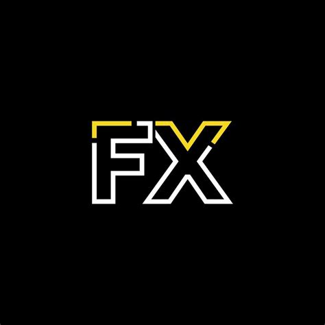 Abstract Letter FX Logo Design With Line Connection For Technology And