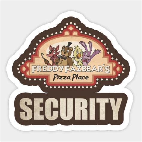 Five Nights at Freddy's - FNAF - Freddy Fazbear's Pizza Security - Fredbear - Sticker | TeePublic