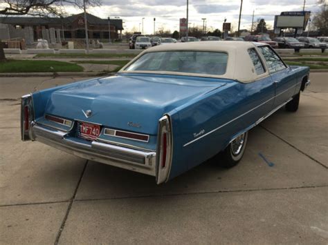 1976 Cadillac Coupe DeVille All Original Crystal Blue Firemist