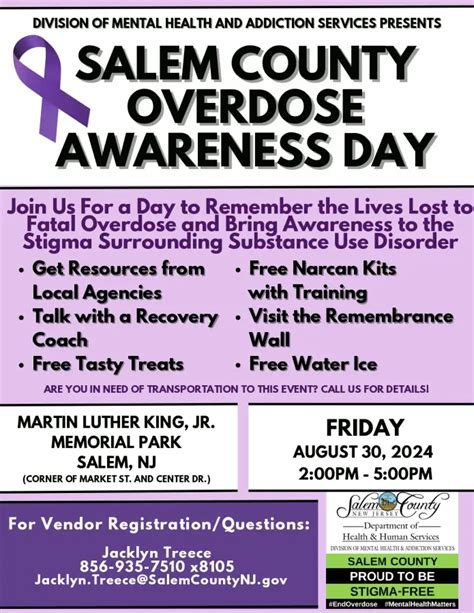 Salem County Overdose Awareness Day | Salem County NJ - Health & Human ...