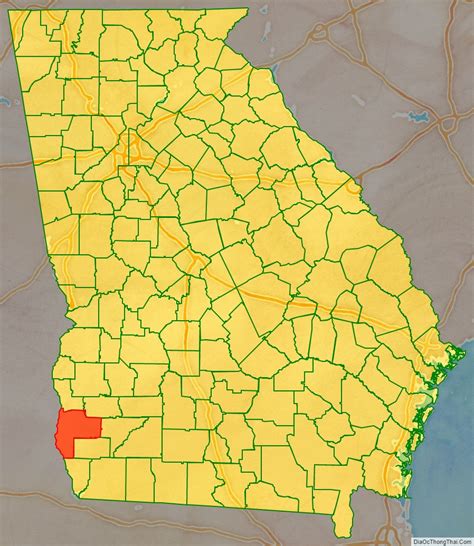 Map of Early County, Georgia - Thong Thai Real