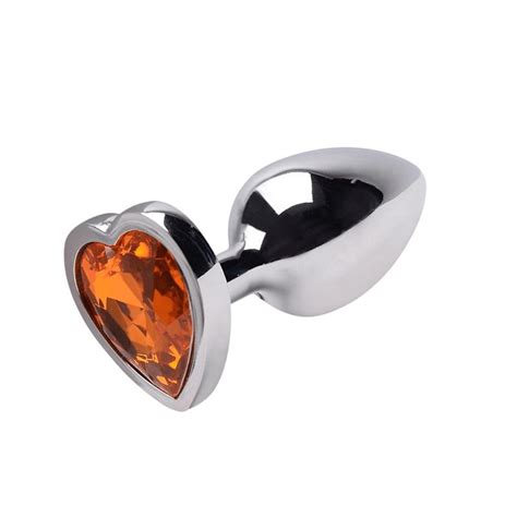 Plug Anal de Coração Aço Inox Tamanho P Cor Dourado Loja Amor Sex Shop