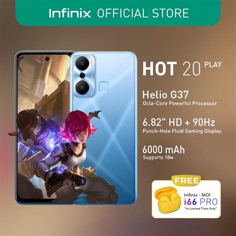 Infinix Hot 20 Play 4GB 128GB 1 Year Local Warranty Shopee Philippines