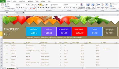 Simplify Your Shopping With Our Grocery List Templates Excel Word