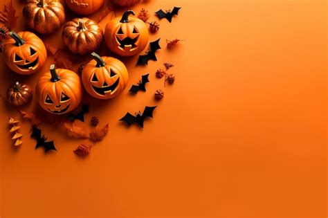 Premium AI Image | modern pumpkins halloween background