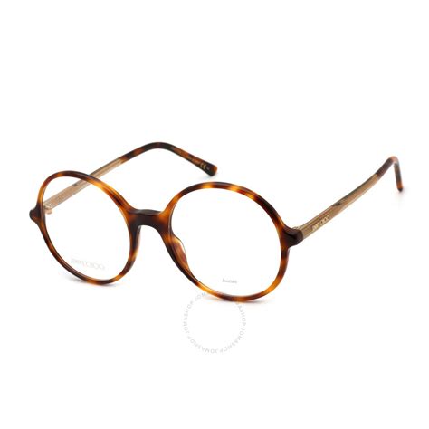 Jimmy Choo Ladies Tortoise Round Eyeglass Frames Jc34400860055 716736687728 Eyeglasses Jomashop