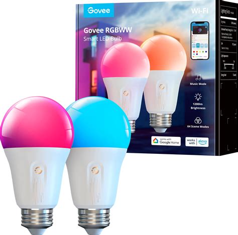 Govee A Lumens Wi Fi Smart Led Bulb Pack Rgb B Ac Best Buy