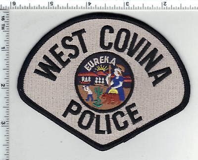 West Covina Police (California) White Background Shoulder Patch from ...