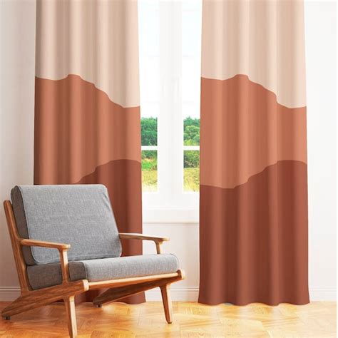 Burnt Orange Curtains Etsy