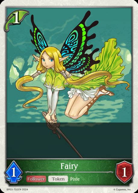 SHADOWVERSE BP03 T02 Fairy Follower Token Token Forestcraft