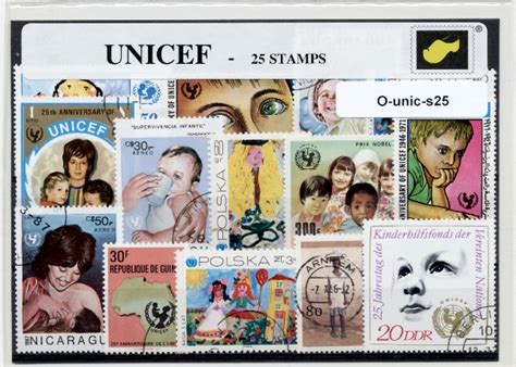 Unicef 25 Different Stamps Importa Supplementen Nl