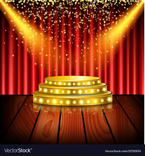 Spotlight shining on stage background Royalty Free Vector