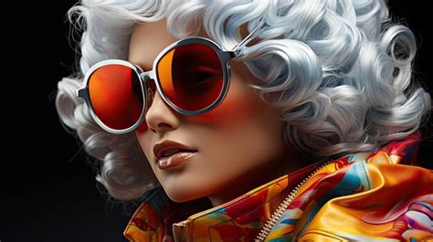 Premium AI Image | Retro woman wearing glasses