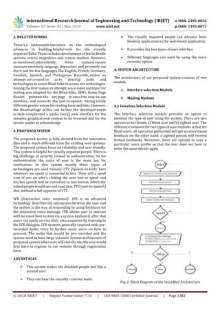 Irjet Voice Based Email For Visually Challenged People Pdf