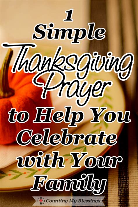 1 Simple Thanksgiving Prayer to Help You Celebrate with Your Family ...