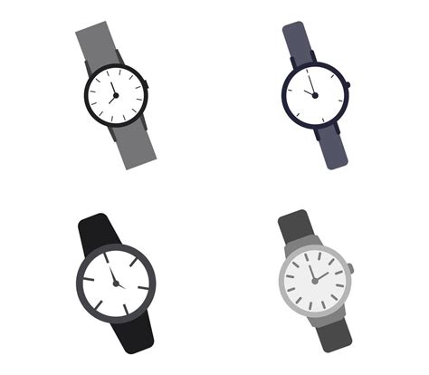 Set Of Strap Wrist Watch Icons 938398 Vector Art At Vecteezy