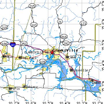 Clarksville, Arkansas (AR) ~ population data, races, housing & economy