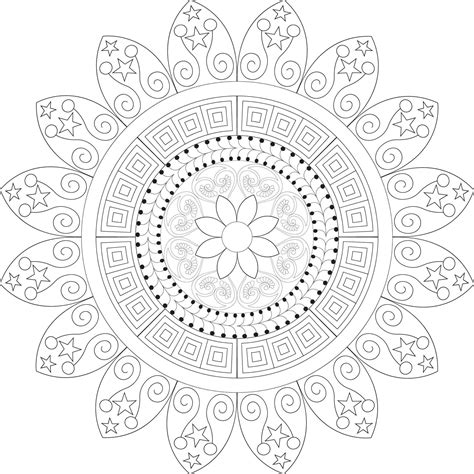 Mandala Coloring Pages Vector Art At Vecteezy