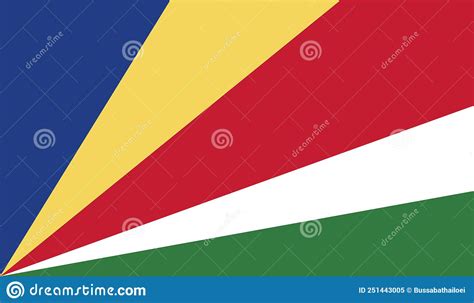 Bandera De Seychelles Stock De Ilustración Ilustración De Verde 251443005