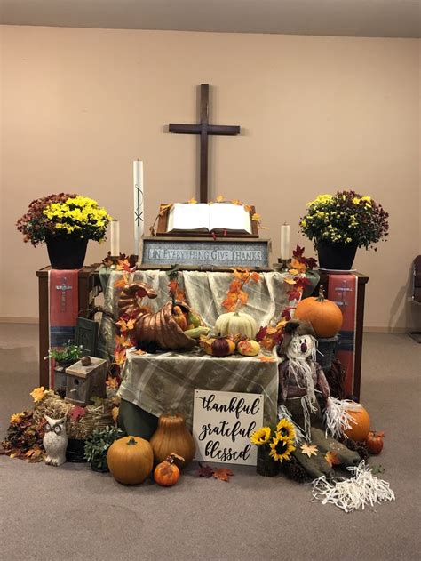 Pin by MEG Pelgram on Church decorations | Fall church decorations, Church altar decorations ...