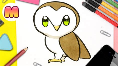 COMO DIBUJAR UNA LECHUZA KAWAII - Dibujos de animales kawaii - Aprende ...