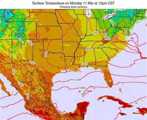 Mississippi Surface Temperature On Friday Feb At Am Cst