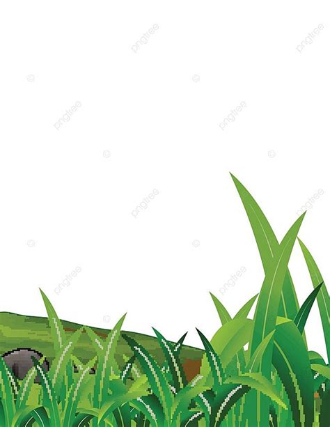 Illustration Of A Cartoon Vector Hill View With Green Grass Field ...