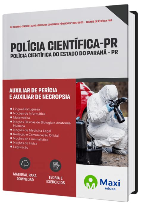 Baixar Apostila Polícia Científica Pr 2023 Auxiliar De Perícia E