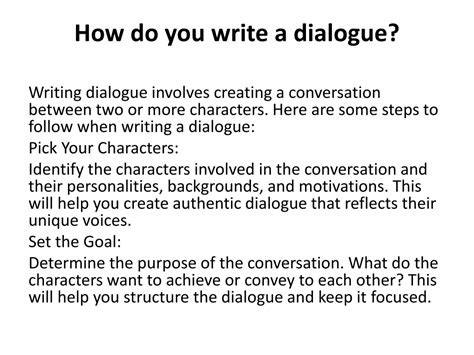 Ppt Dialogue Writing Tips Style Format Examples Powerpoint