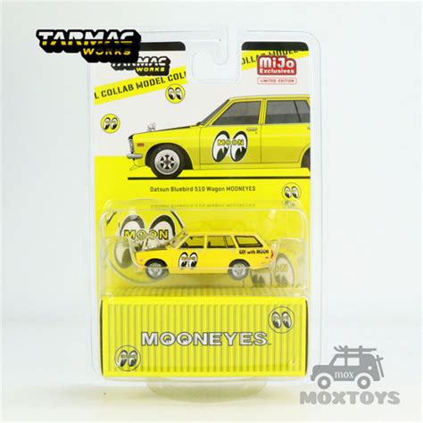 Tarmac Works X Mijo 1 64 Datsun Bluebird 510 Wagon Mooneyes โมเดลรถ