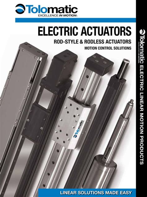 Tolomatic Electric Linear Motion Products Foldout Brochure PDF