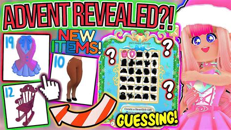 ADVENT CALENDAR REVEALED BY ROYALE HIGH Guessing The NEW ITEMS In The