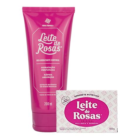 Kit Hidratante E Sabonete Leite De Rosas