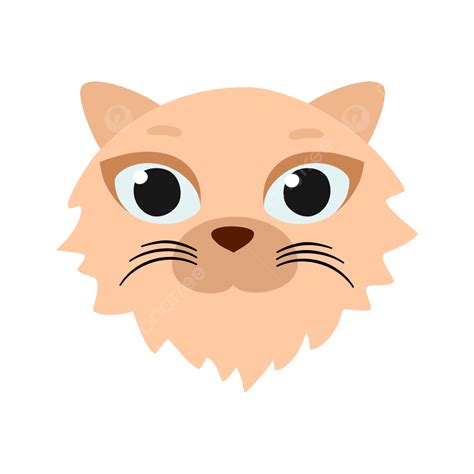 Cats Head Cute Funny Domestic Animals Colored Heads Happy Faces