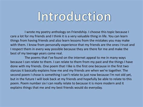 Ppt My Poetry Anthology By Sarah Saunders Powerpoint Presentation