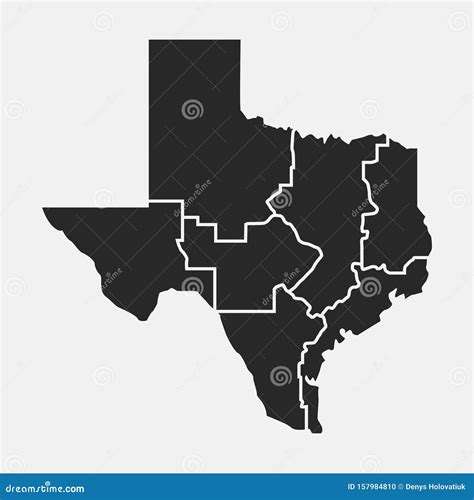 Blank Regions Of Texas Map