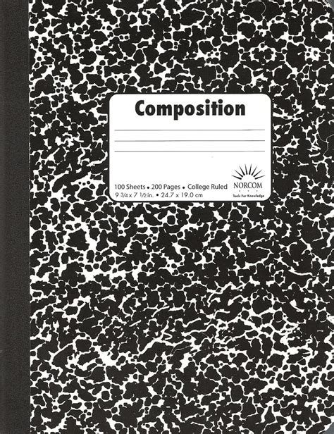 Composition Notebook Cover Template