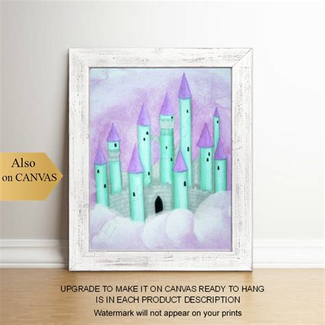 Princess Castle Wall Art for Girls Castle Art Print Baby | Etsy