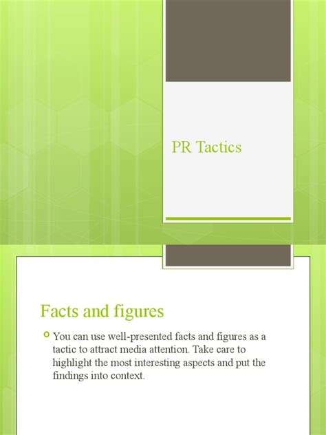 PR Tactics1 | PDF | Public Relations | News 