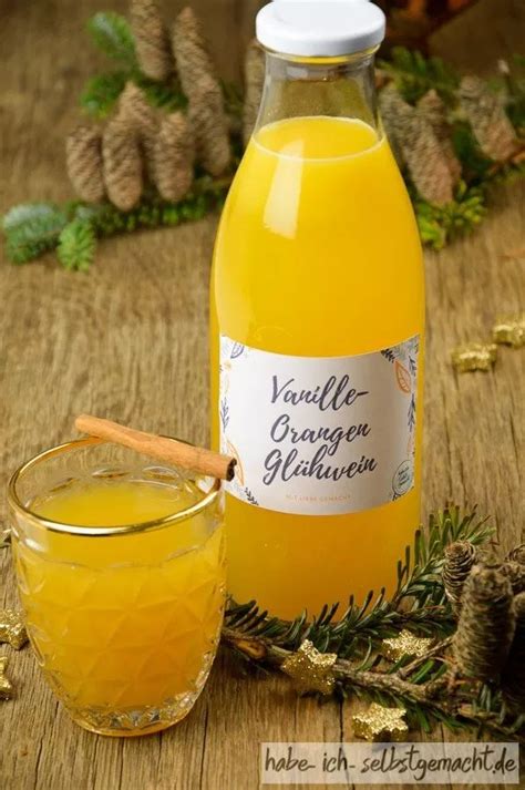 Weißen Vanille Orangen Glühwein selber machen Rezept Getränke