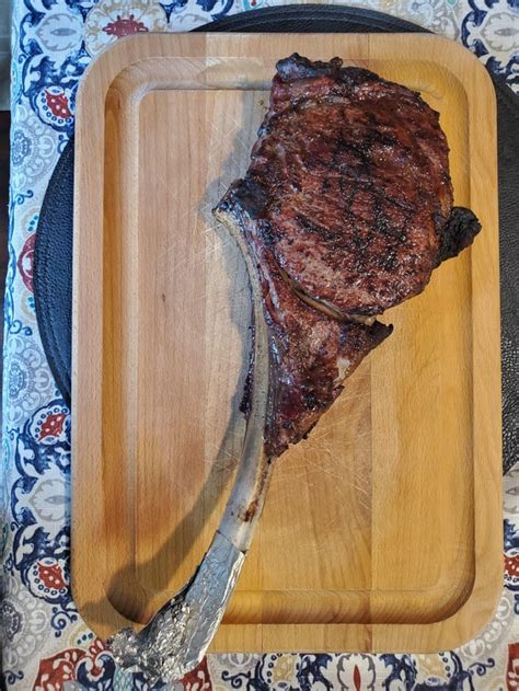 First Time Grilling A Tomahawk Reverse Seared For Over An Hour And