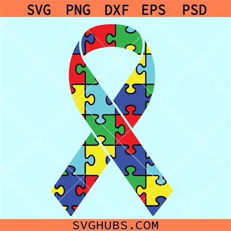 Awareness Ribbon Autism Puzzle SVG Autism Awareness Svg Autism Puzzle Svg