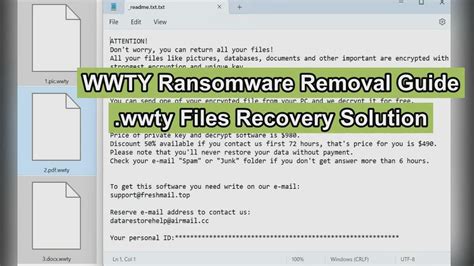 WWTY Ransomware Removal + .wwty Files Recovery - YouTube