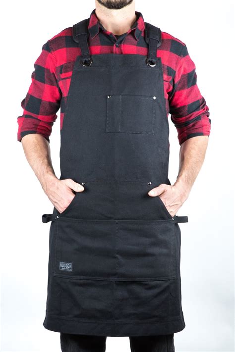 Hudson Durable Goods Deluxe Edition Waxed Canvas Shop Apron Black