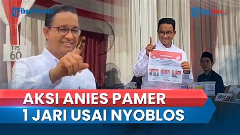 Anies Nyoblos Di Tps Lebak Bulus Bersama Keluarga Kompak Berpakaian