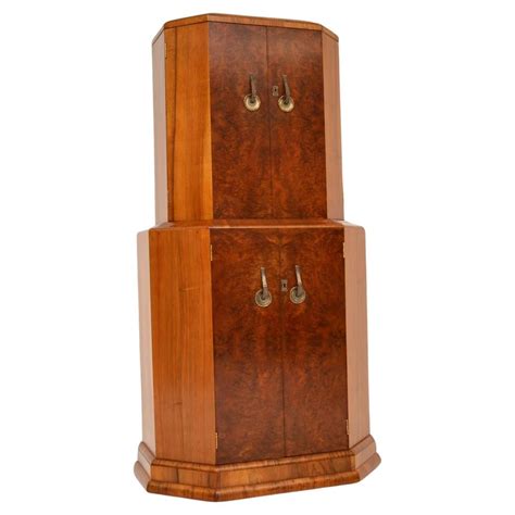 Art Deco Burr Walnut Cocktail Cabinet For Sale At Stdibs