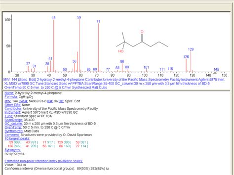 Nist 20 Mass Spectral Library Nist 2020 2017 Database Agilent Format Available